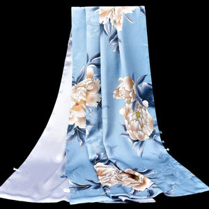 Women's Fine Quality 100% Pure Silk Floral Printed Scarves