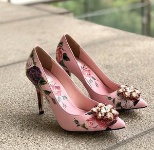 Women’s Elegant Paris Inspired Ornament Design Shoes