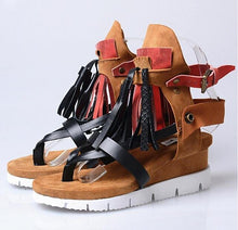 Load image into Gallery viewer, Women&#39;s Multi Colored Toe Sling Sandals