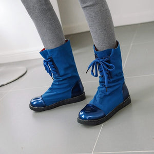 Women's Adorable String Tie Top Fashion Boots
