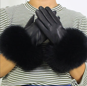 Women's Genuine Leather Warm Gloves - Ailime Designs