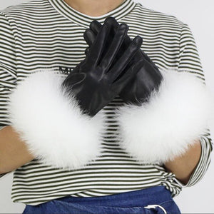 Women's Genuine Leather Warm Gloves - Ailime Designs