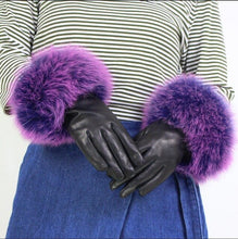 Load image into Gallery viewer, Women&#39;s Genuine Leather Warm Gloves - Ailime Designs