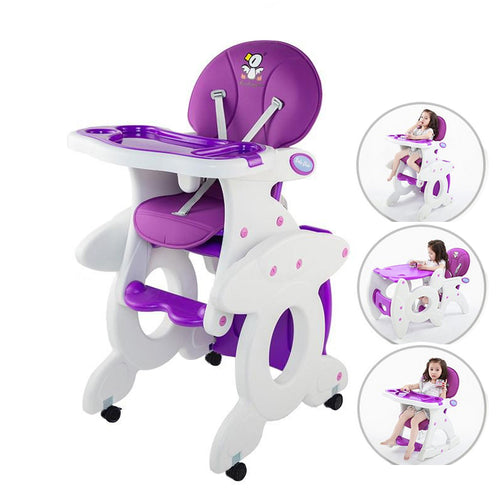 Children’s Multi-function Purple 3 n' 1 Highchair - Ailime Designs