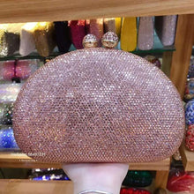 Load image into Gallery viewer, Crystal Purple Arch Shape Design Evening Bags - Ailime Designs