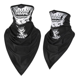 Biker Skull Design Face Mask Protection Shields - Ailime Designs