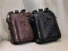 Load image into Gallery viewer, Men&#39;s 100% Genuine Crocodile Skin Leather Cross body Bags
