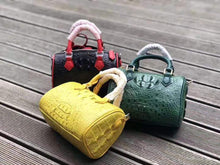 Load image into Gallery viewer, 100% Genuine Yellow Crocodile Leather Skin Handbags - Ailime Designs
