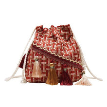 Load image into Gallery viewer, Women&#39;s Woven Drawstring Design Purses