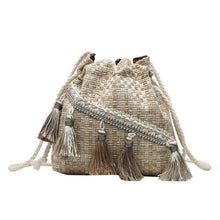 Load image into Gallery viewer, Women&#39;s Woven Drawstring Design Purses