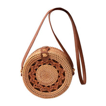 Load image into Gallery viewer, Women&#39;s Cross body Straw Messenger Rattan Handbags