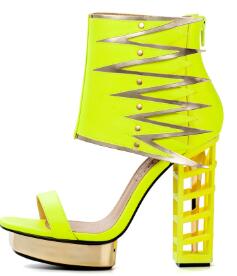 Women's Sassy Fretwork Heel Design Shoe Boots