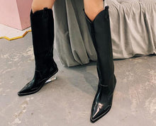 Load image into Gallery viewer, Women&#39;s Chic Texas Style Genuine Leather Skin Knee-high Boots