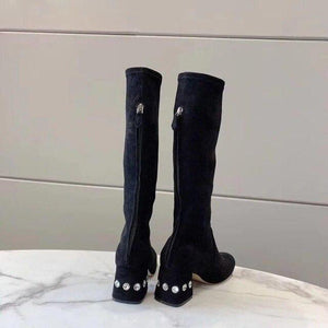 Women's Chic Paris Design Knee-high Glitter Boots – Fine Quality Accessories