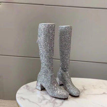 Load image into Gallery viewer, Women&#39;s Chic Paris Design Knee-high Glitter Boots – Fine Quality Accessories