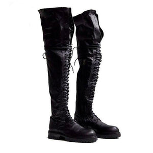 Women’s Stylish Genuine Leather Skin Thigh-High Boots – Fine Quality Accessories