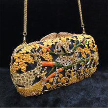 Load image into Gallery viewer, Elegant Safari Print Design Crystal Evening Bags - Ailime Designs