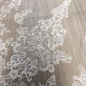 Elegant White Bridal Lace Head Veils – Ailime Designs