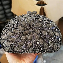 Load image into Gallery viewer, Flower Boat Crystal Design Evening bags - Ailime Designs
