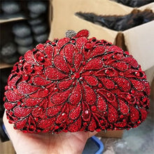 Load image into Gallery viewer, Flower Boat Crystal Design Evening bags - Ailime Designs