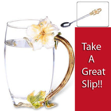Load image into Gallery viewer, Beautiful Floral Design Temper Glassware Drinking Cups