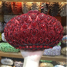 Load image into Gallery viewer, Luxury Red Crystal Hollow-cut Arch Design Clutch Purses - Ailime Designs