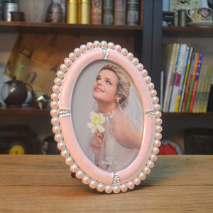 Elegant Oval Faux Pearl Design Photo Frames - Ailime Designs