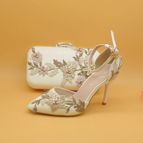 Women’s Beautiful 2 pc Embroidered Design Shoe Sets – Fashion Footwear