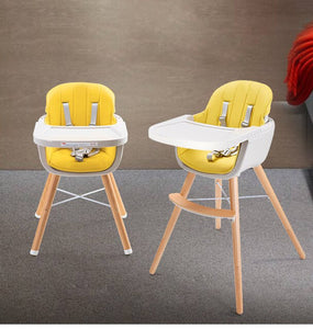 Children’s Multi-function Yellow Highchairs - Ailime Designs