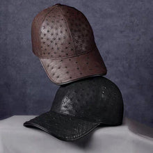 Load image into Gallery viewer, 100% Genuine Brown Ostrich Leather Skin Caps - Ailime Designs