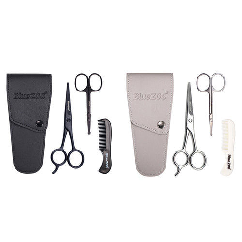 Men's 4pcs Scissors & Comb Set -Professional Barber Tool Accessories