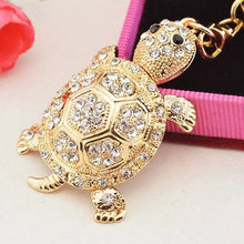 Load image into Gallery viewer, Turtle Rhinestone Keychain Holders - Purse Accessories