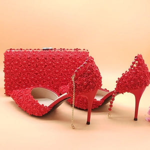 Women’s Beautiful 2 pc Crystal Design Shoe Sets – Fashion Footwear