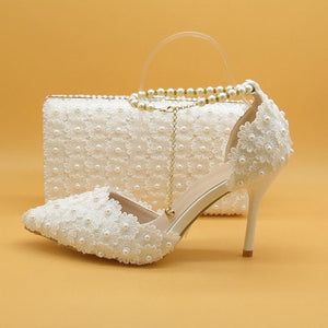 Women’s Beautiful 2 pc Crystal Design Shoe Sets – Fashion Footwear
