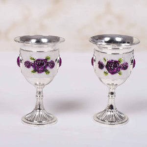 Beautiful Red Roses Design Goblet Glasses - Ailime Designs