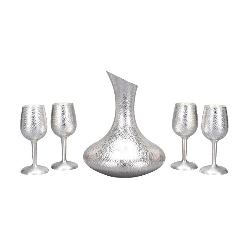 Beautiful Pure Silver Design 5pc Nordic Goblet Set - Ailime Designs