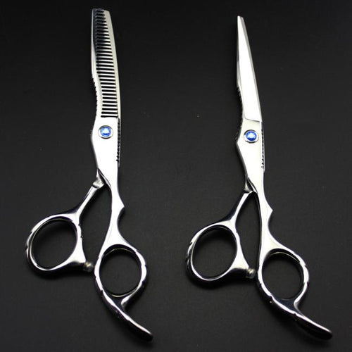 Barber 2pc Silver Hair Cutting Scissor Set - Ailime Designs