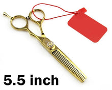 Load image into Gallery viewer, Barber Golden Rhineston Beauty Hair Cutting Scissors - Ailime Designs