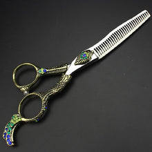 Load image into Gallery viewer, Barber Gothic Craved Skull Design Hair Cutting Scissors - Ailime Designs