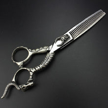 Load image into Gallery viewer, Barber Gothic Craved Skull Design Hair Cutting Scissors - Ailime Designs