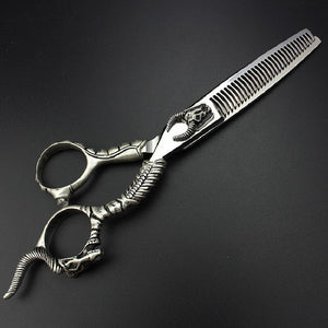 Barber Gothic Craved Skull Design Hair Cutting Scissors - Ailime Designs