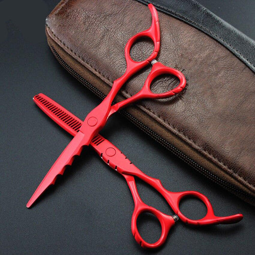 Barber Red Cutting & Thinning Hair Scissors - Ailime Designs