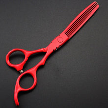 Load image into Gallery viewer, Barber Red Cutting &amp; Thinning Hair Scissors - Ailime Designs