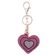 Load image into Gallery viewer, Heart Rhinestone Keychain Holders - Purse Accessories