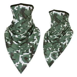 Men's Camouflage Print Design Biker Style Face Shields - Ailime Designs