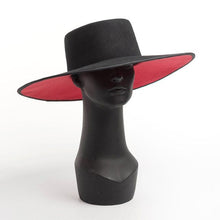 Load image into Gallery viewer, Blue Navy Two-toned Fedora Brim Hats For Women - Ailime Designs