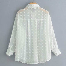 Load image into Gallery viewer, Cool Style White Pom Pom Design Shirts For Women – Ailime Designs