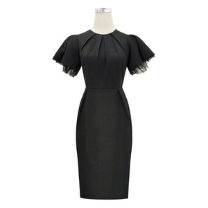 Women's Elegant Pleated Neck Design Dresses - Ailime Designs