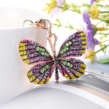 Load image into Gallery viewer, Crystal Butterfly Keychain Holders - Purse Accessories