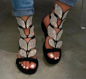 Women's Stylish Roman Crystal Sandals